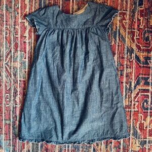 Little White Company 5-6y Chambray Button Back Dress